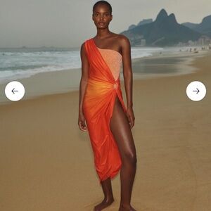 Baobab Nikka Dress in Puesta De Sol & Red